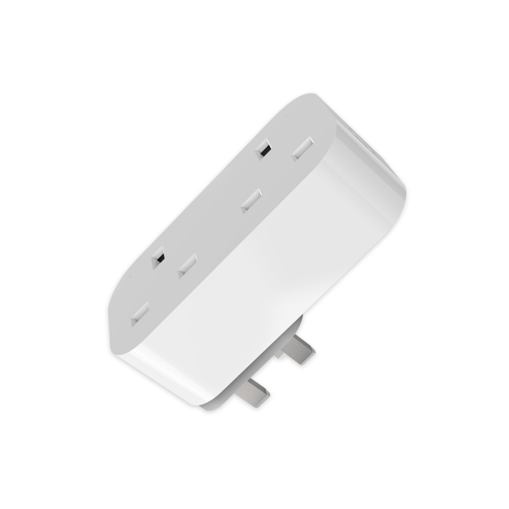 13A WiFi Dual Smart Plug, UK BS Plug, With Energy Monitor
