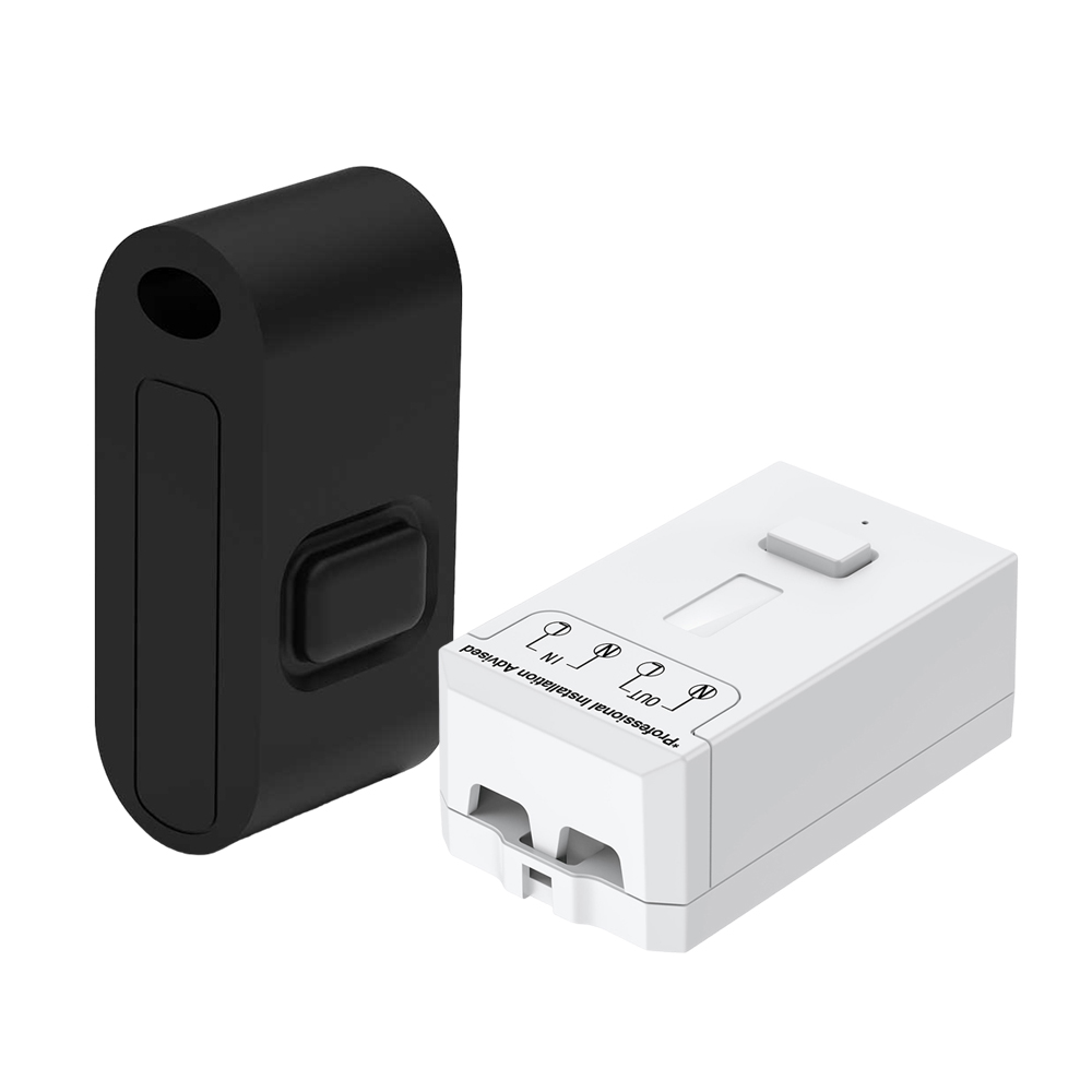 Mini FOB Wireless Switch 1 Gang, Black  for ECO RANGE + 500W RF Receiver