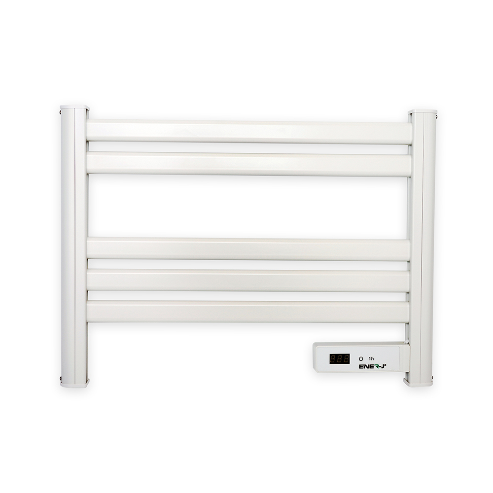 Infrared Heating Towel Rail LC Screen with BS plug 1.2 m for Bathroom IP24 White