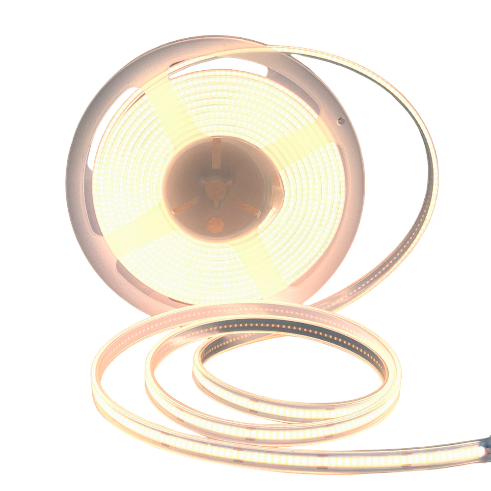 24V COB LED Strip Lights with 320 LEDs/M, 12W/M, 1020lm/M, CRI 90-92, 4000K, IP65 