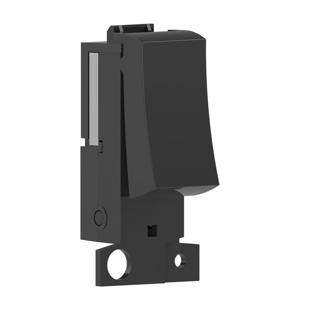 Ener-J 1 Gang Wireless Kinetic Grid Type Switch Module Black 240V