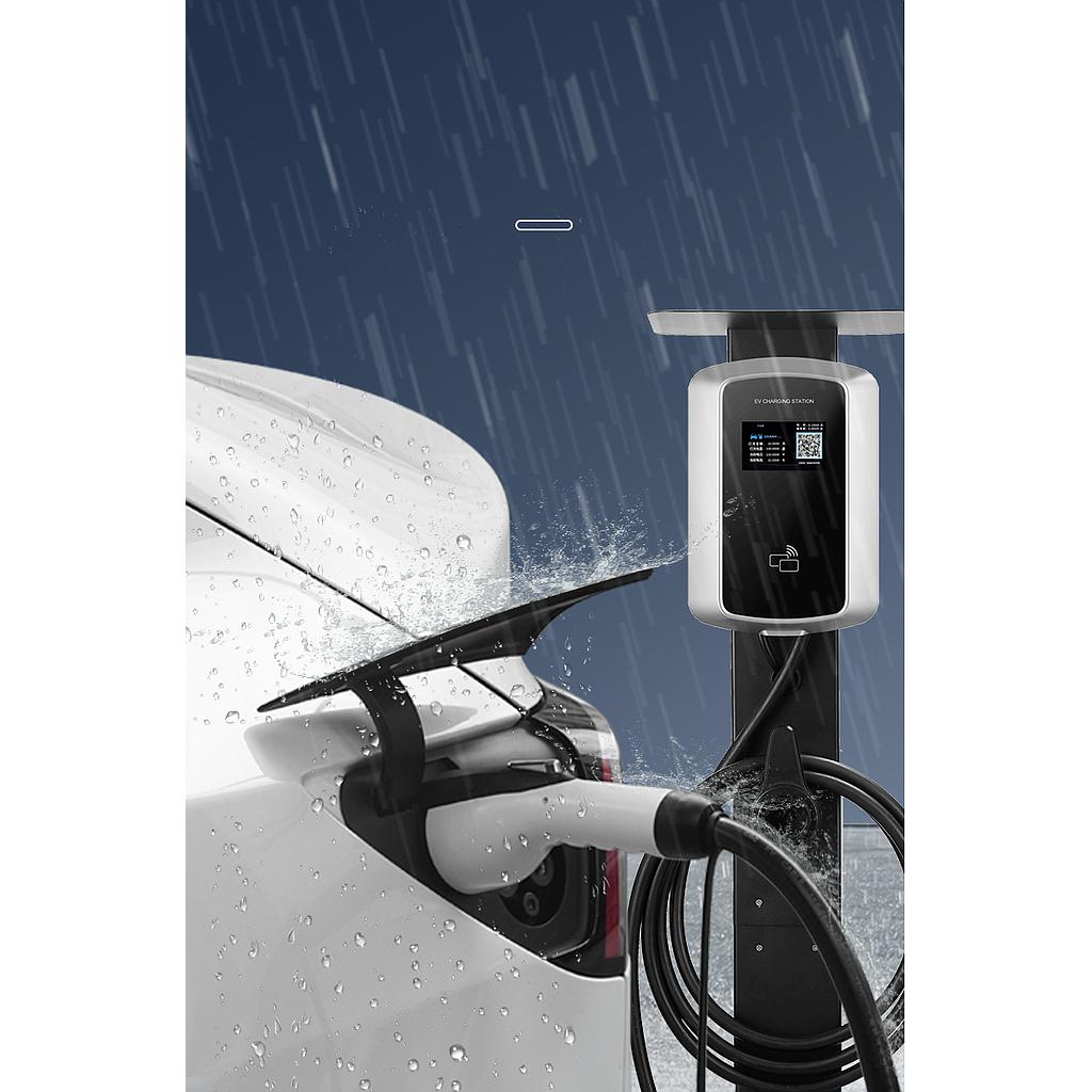7KW 32A Wall EV Charger with 5M Cable &amp; Type 2, Works with RFID (2 pcs incuded) &amp; APP Control (WiFi + Bluetooth)