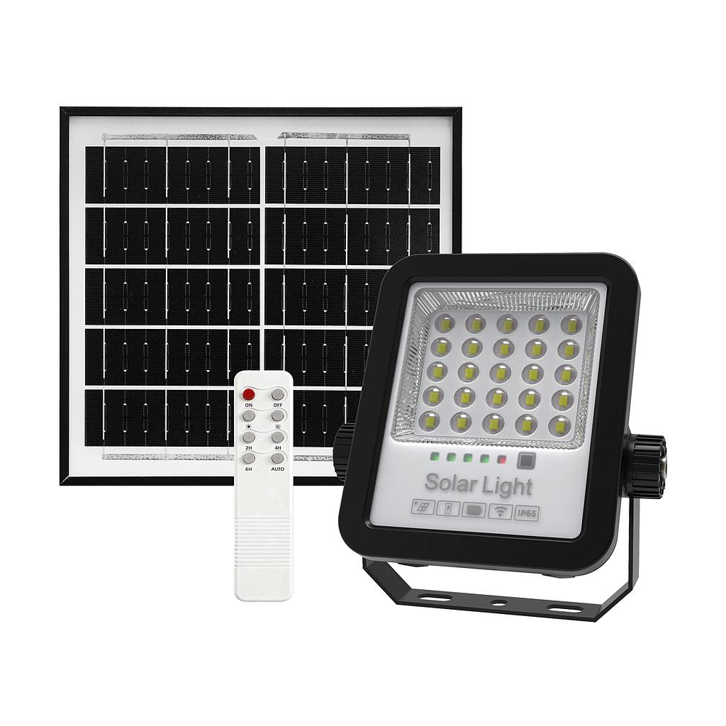 50W LED Floodlights with Solar Panels, 6W Solar Panel, 4AH Battery, 550 lumens