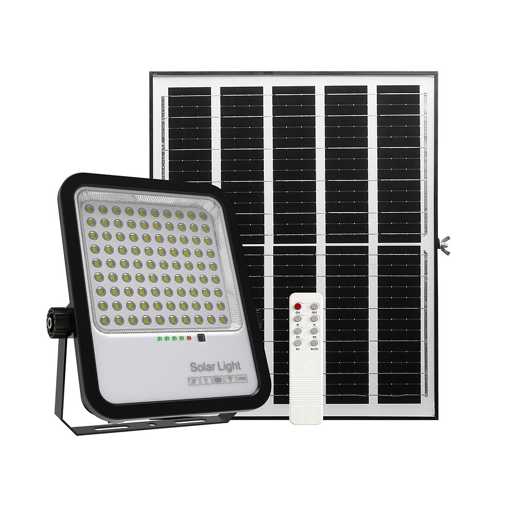 200W LED Floodlights with Solar Panels, 15W Solar Panel, 12AH Battery, 1600 lumens