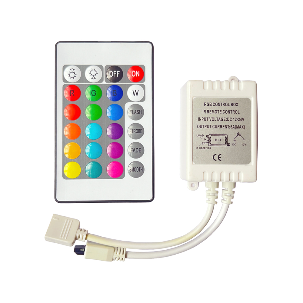 RGB Mini Controller with 24 button IR Remote for T483