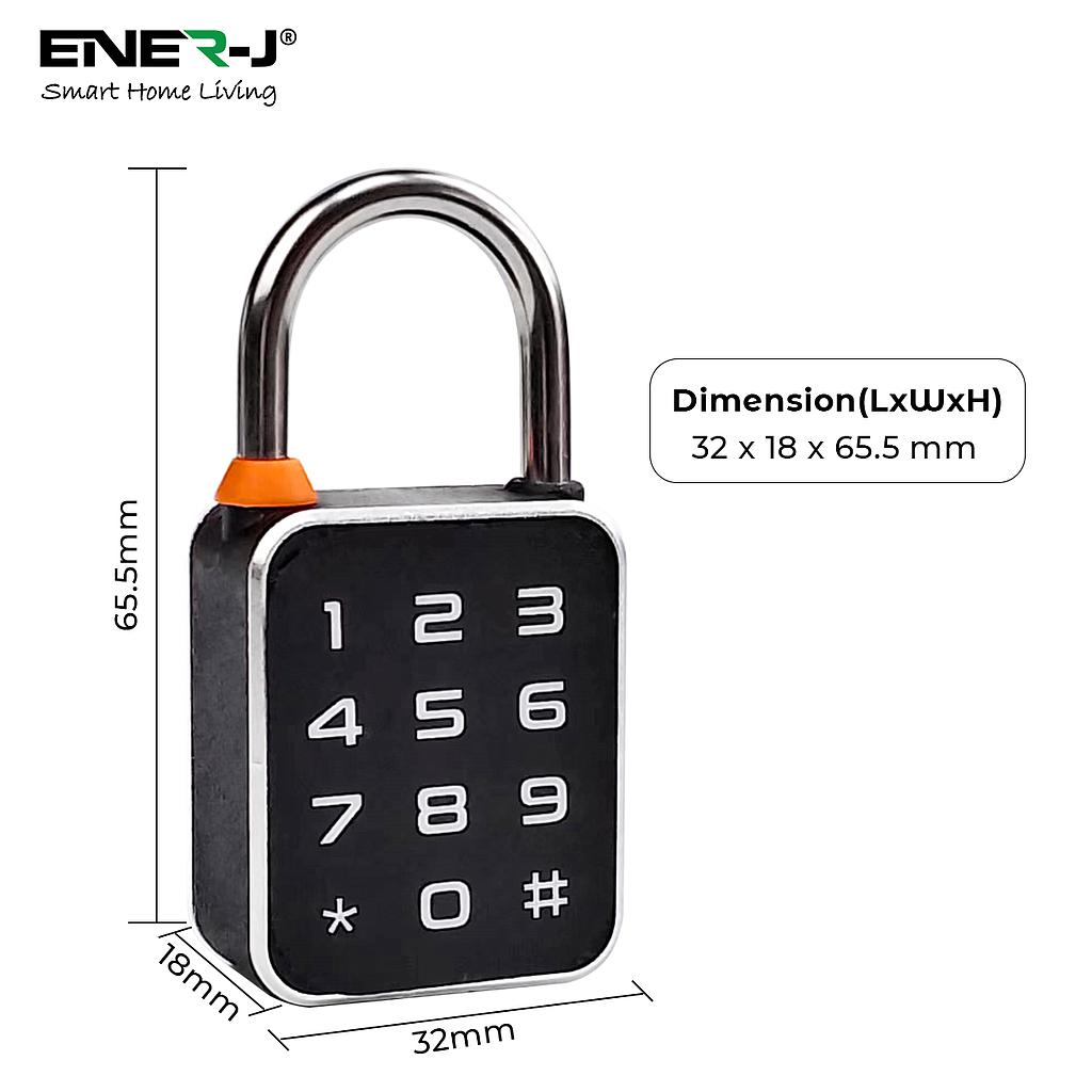 Smart Padlock, Works with fingerprint, Passcodes, APP control (Bluetooth), IP65