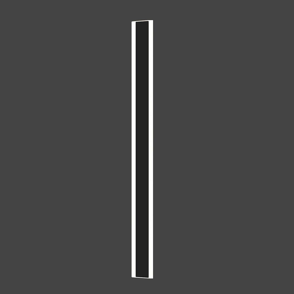 100 x 8 cms size Outdoor Acrylic Black Wall Lights, 18W Waterproof IP65 Warm White