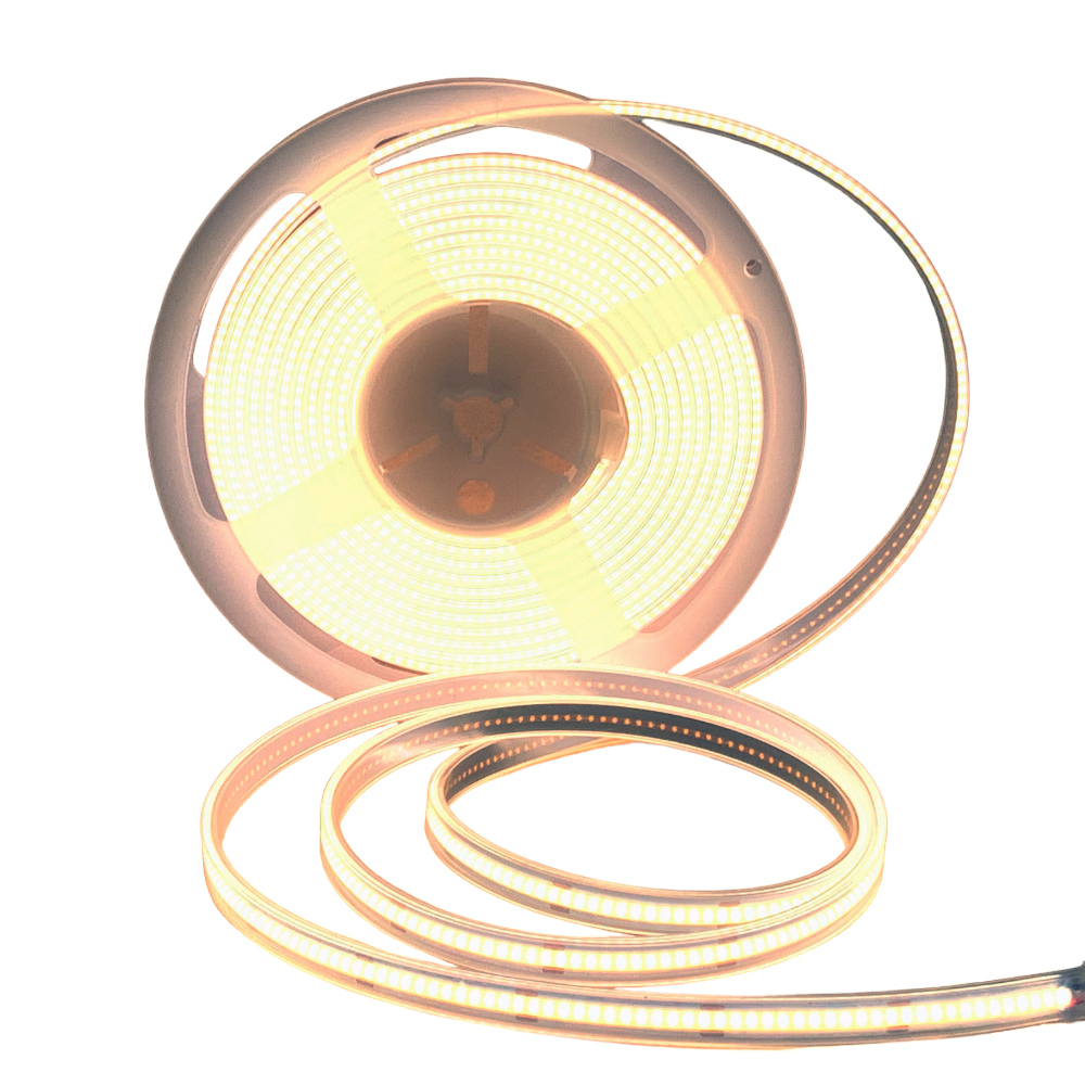 24V COB LED Strip Lights 30 Meters Reel with 480 LEDs/M, 12W/M, 1200lm/M, CRI 90-92, 4000K, IP20