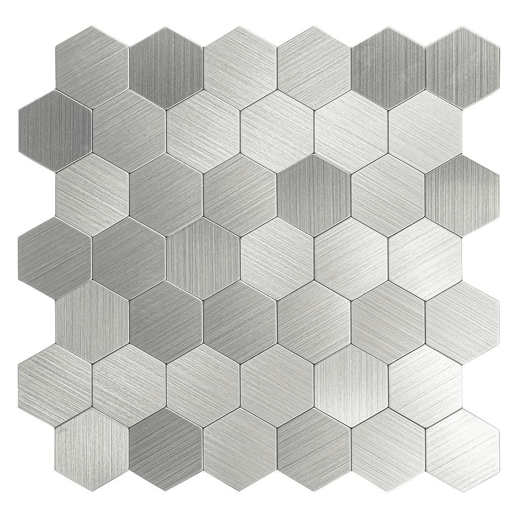 BRITWALL Stick-On Aluminium Splashback Tile – Large HexaStyle 288 × 290 × 4mm