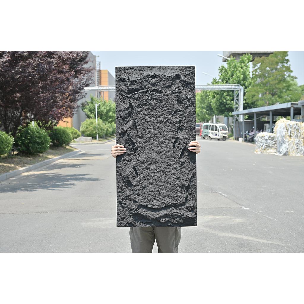 Gray Slate Rock Hard PU Wall Panel Size:1200 x 600 mm  