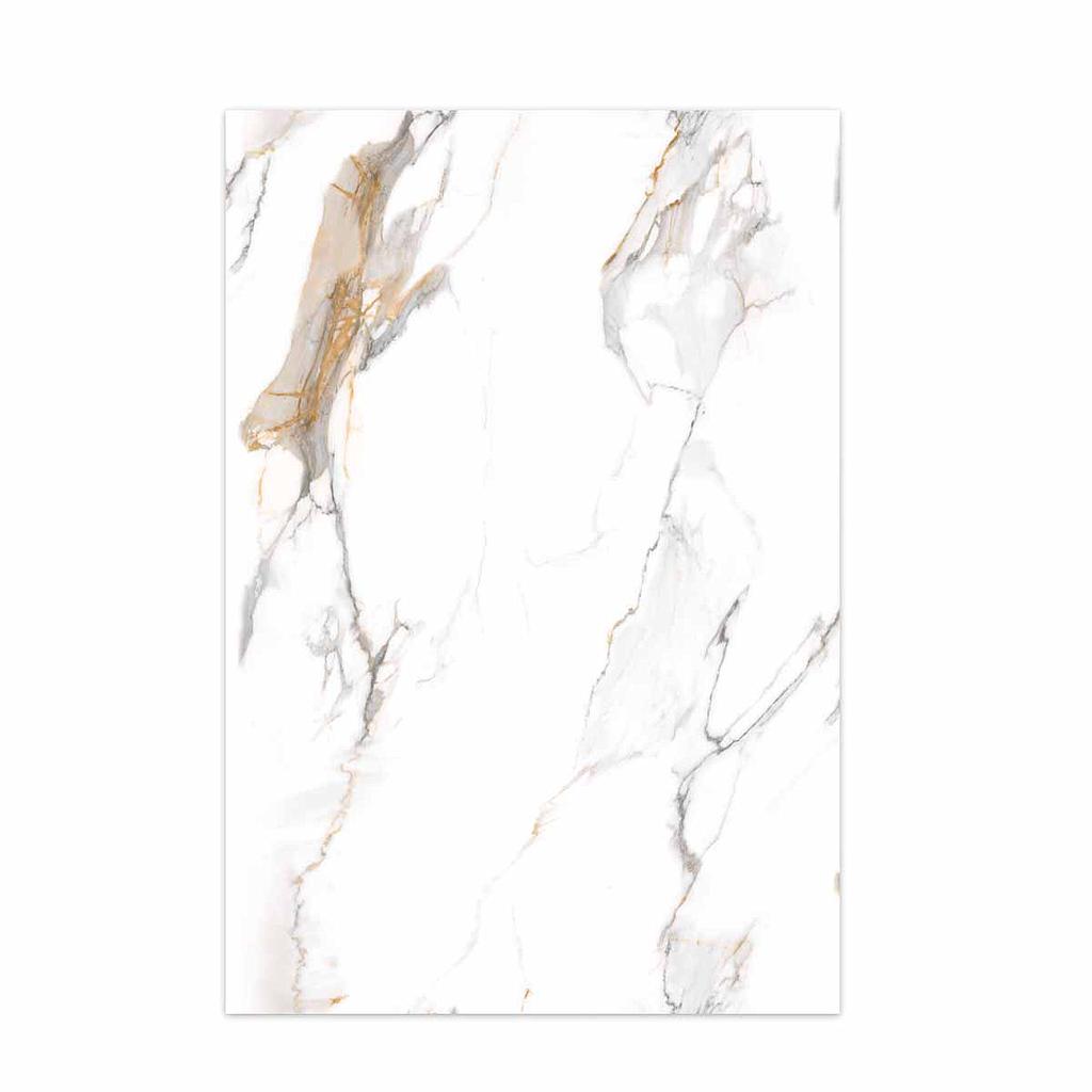Sophisticated Charcoal High-Gloss PET Marble Wall Cladding Size:1220 x 2440 x 8 mm