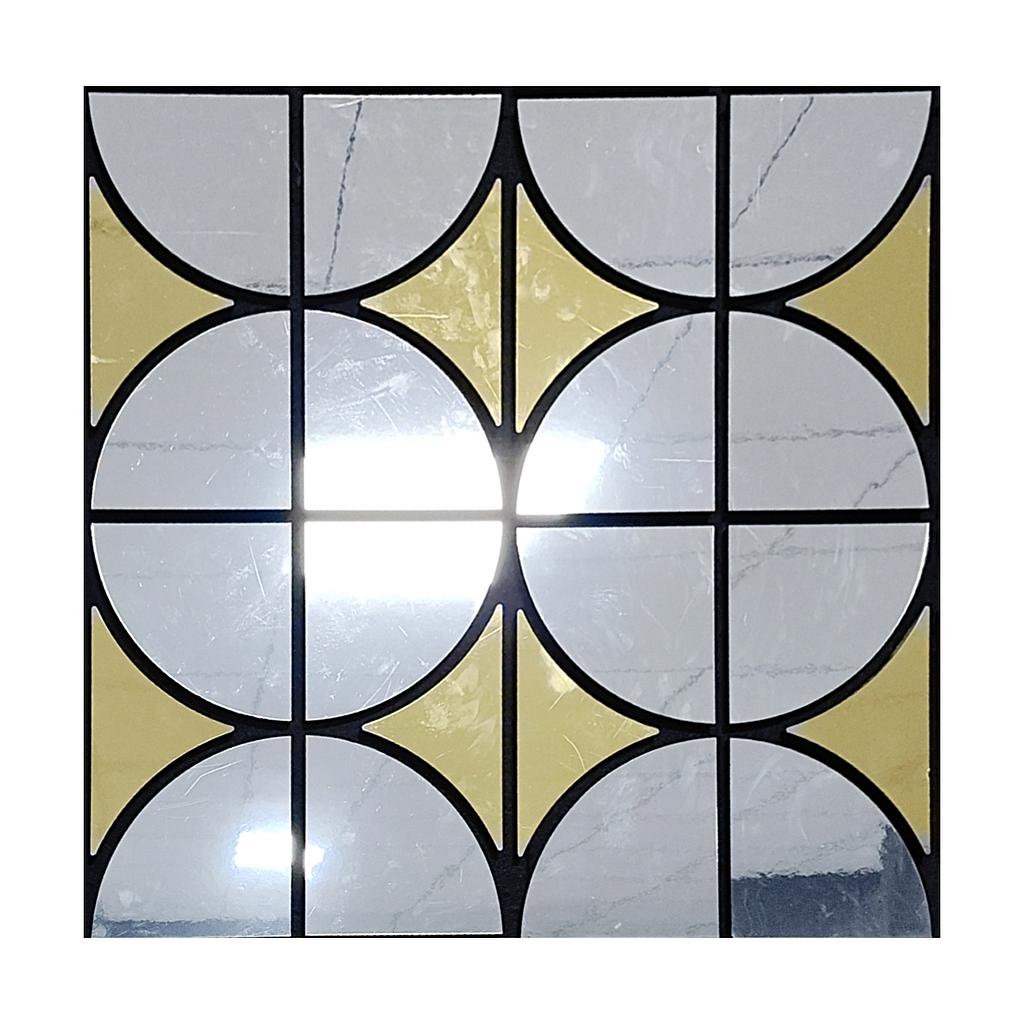 Decorative Acoustic Wall Panel – Modern Grid Glass Design  - PET + MDF Size: 600 x 600 mm