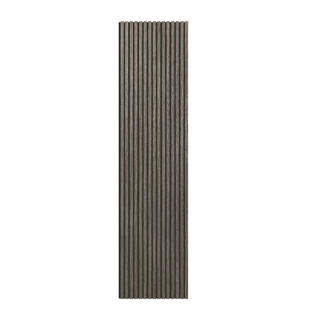 Linear Acoustic Wall Panel -  PET + MDF, Warm Brown Wood Grain Size: 2400*600*21mm