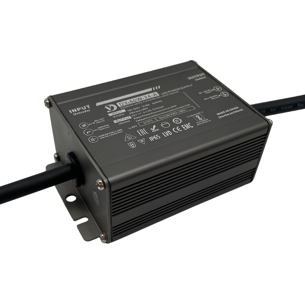 60W 24V-2.5A Waterproof IP67 Power Supply