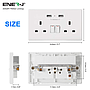  STANDARD 13A WALL SOCKETS WITH 2.1A USB