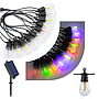 Solar RGB Meteor Show String Lights, 10 Meters 10 Lamps, IP44