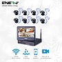 Outdoor Wireless IP Camera System Wi-Fi NVR (8 x New 720O IP Compact CMOS IP66 Camera EZVIZ Video NVR DIY CCTV Set. 10inch monitor)