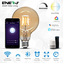 Smart Filament G95 Amber Glass- 8.5W 800Lm 2700K-6000K, CCT & Dimmable E27