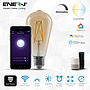 Smart Filament ST64 in Amber Glass- 8.5W 800Lm 2700-6000K, CCT & Dimmable E27